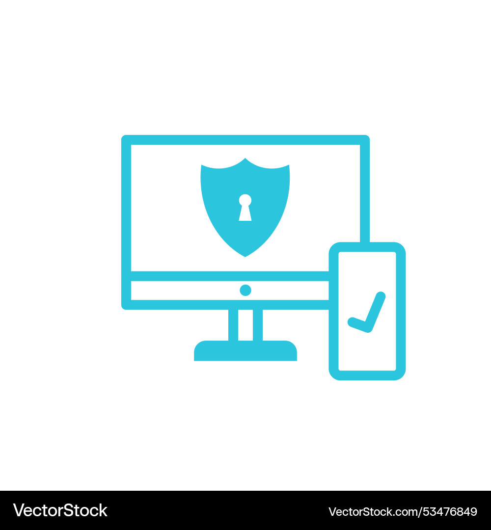 Two factor authentication icon isolated on white Two factor authentication icon isolated on white vector image