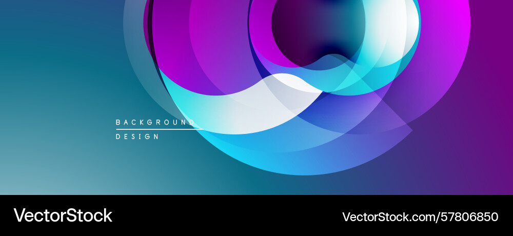 Abstract design features overlapping circles Vector Image