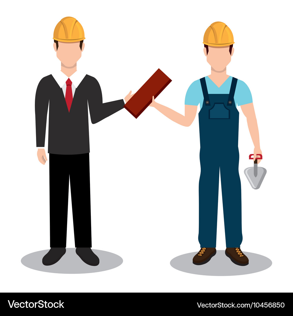Builder constructor worker icon Vector Image