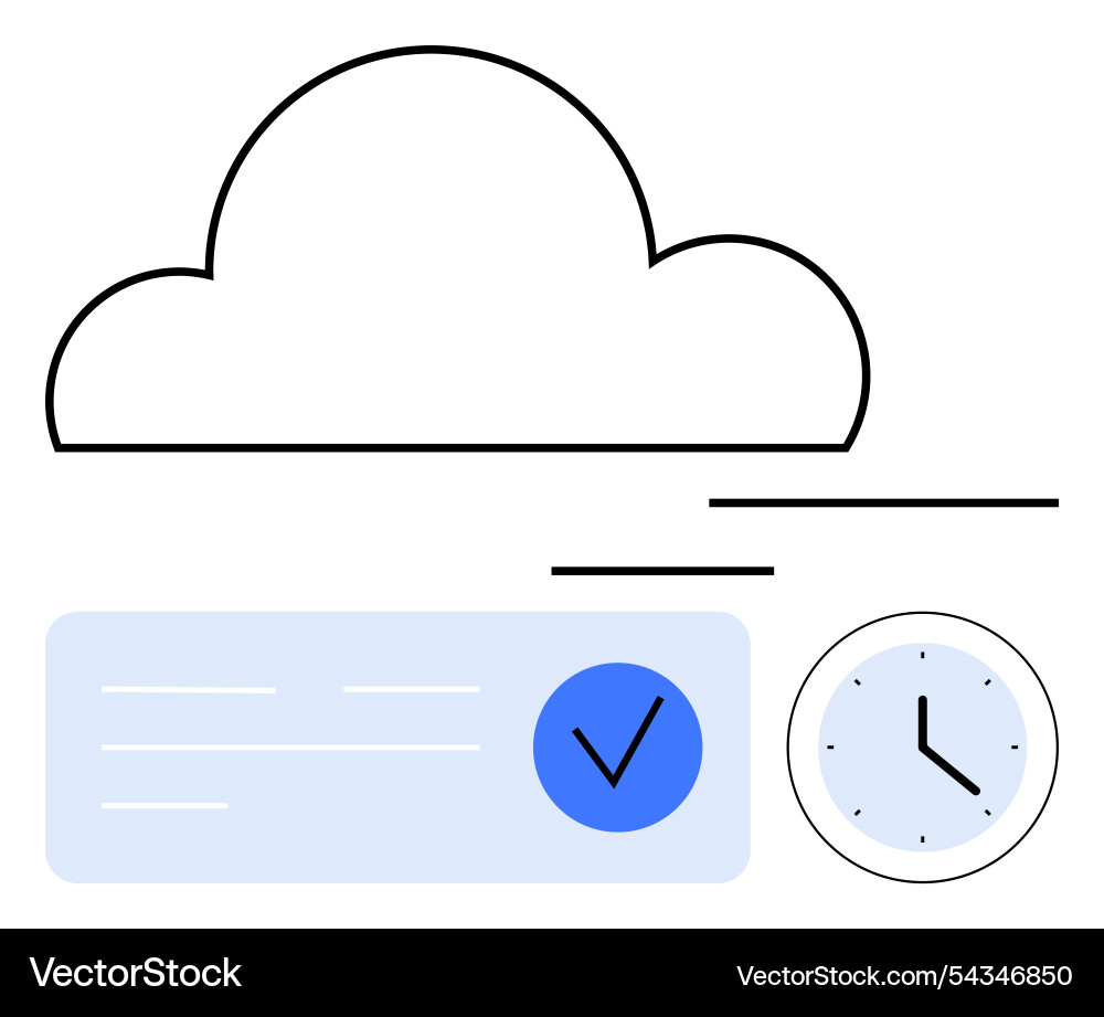 Cloud storage and data synchronization with time Cloud storage and data synchronization with time vector image