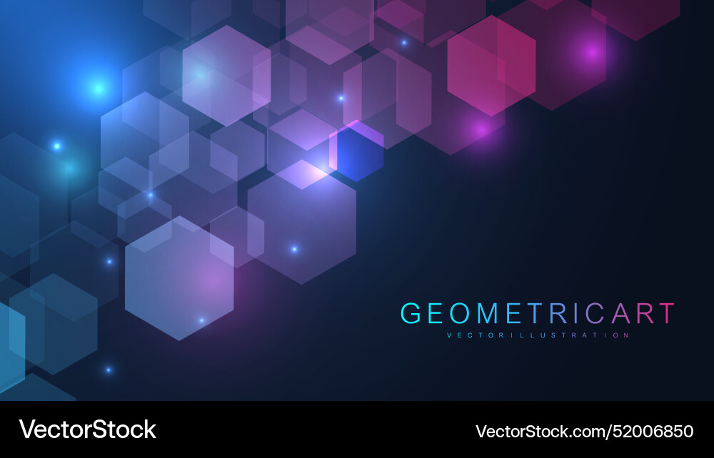 Hexagonal abstract background big data Hexagonal abstract background big data vector image