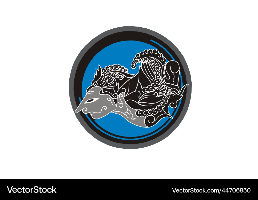 Pandawa arjuna puppet from javanese Vector Image