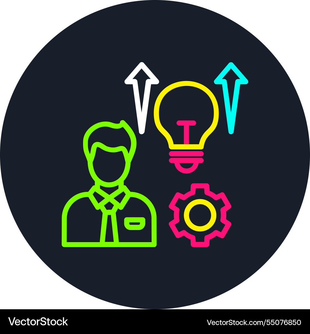 Skills enhancement line multi color icon Vector Image
