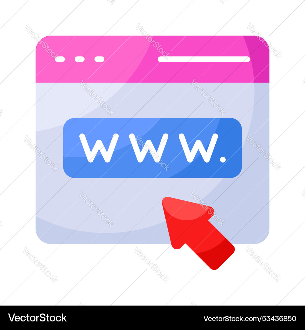 Web browser vector image