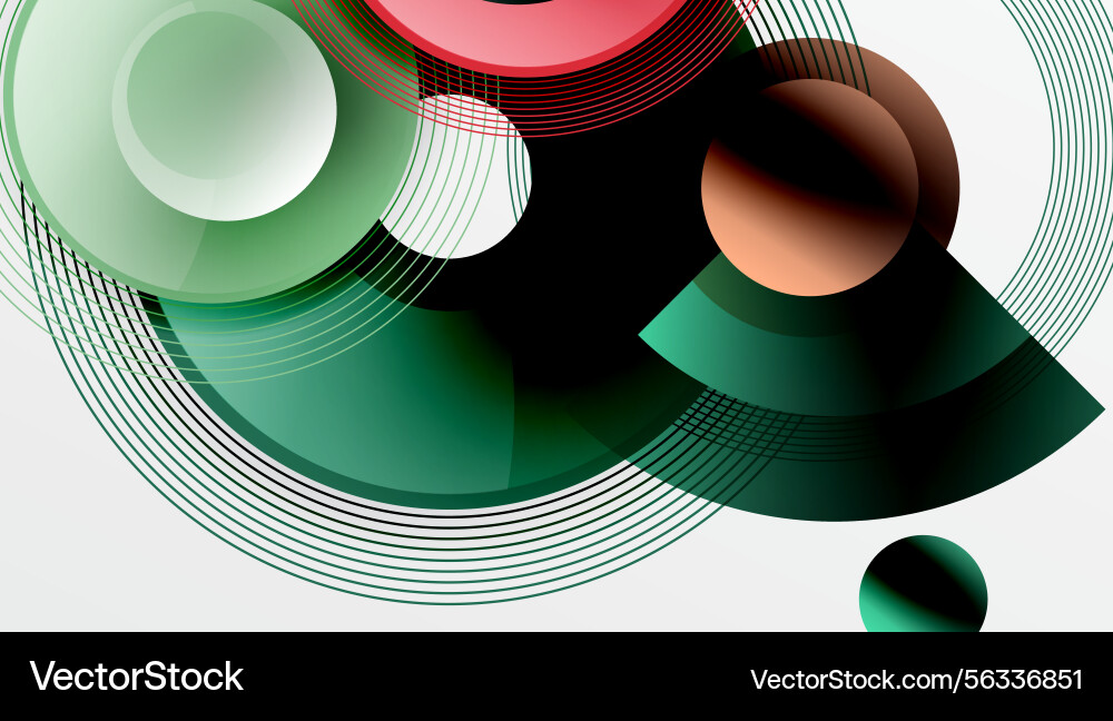Abstract composition featuring overlapping Abstract composition featuring overlapping Vector Image