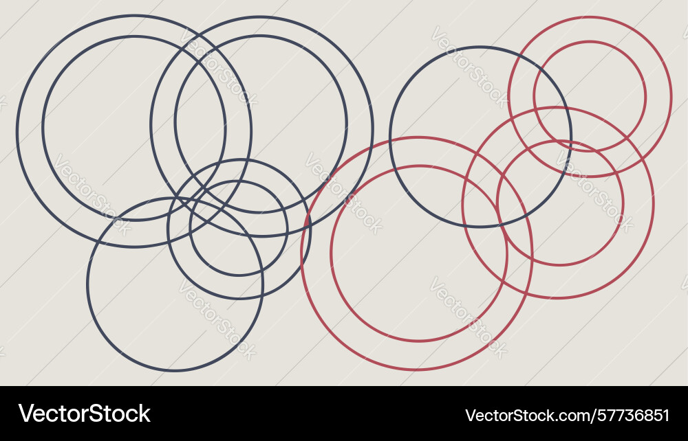 Abstract irregular overlapping circles pattern Vector Image
