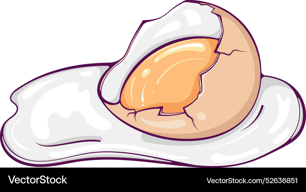 Broken egg with shell color Broken egg with shell color vector image
