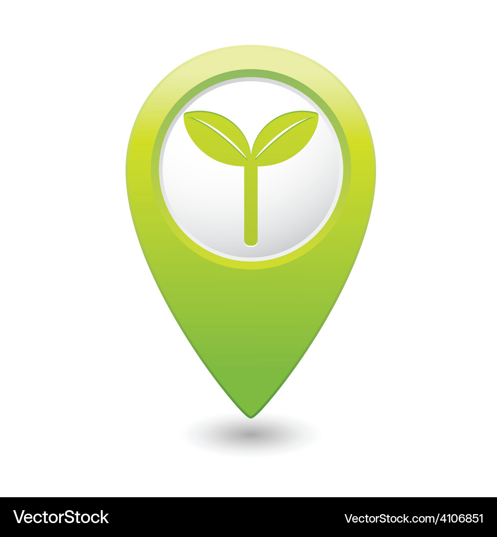 Eco green map pointer Vector Image