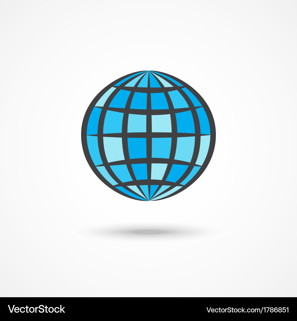 Globe Icon - World Map Royalty Free Vector Image