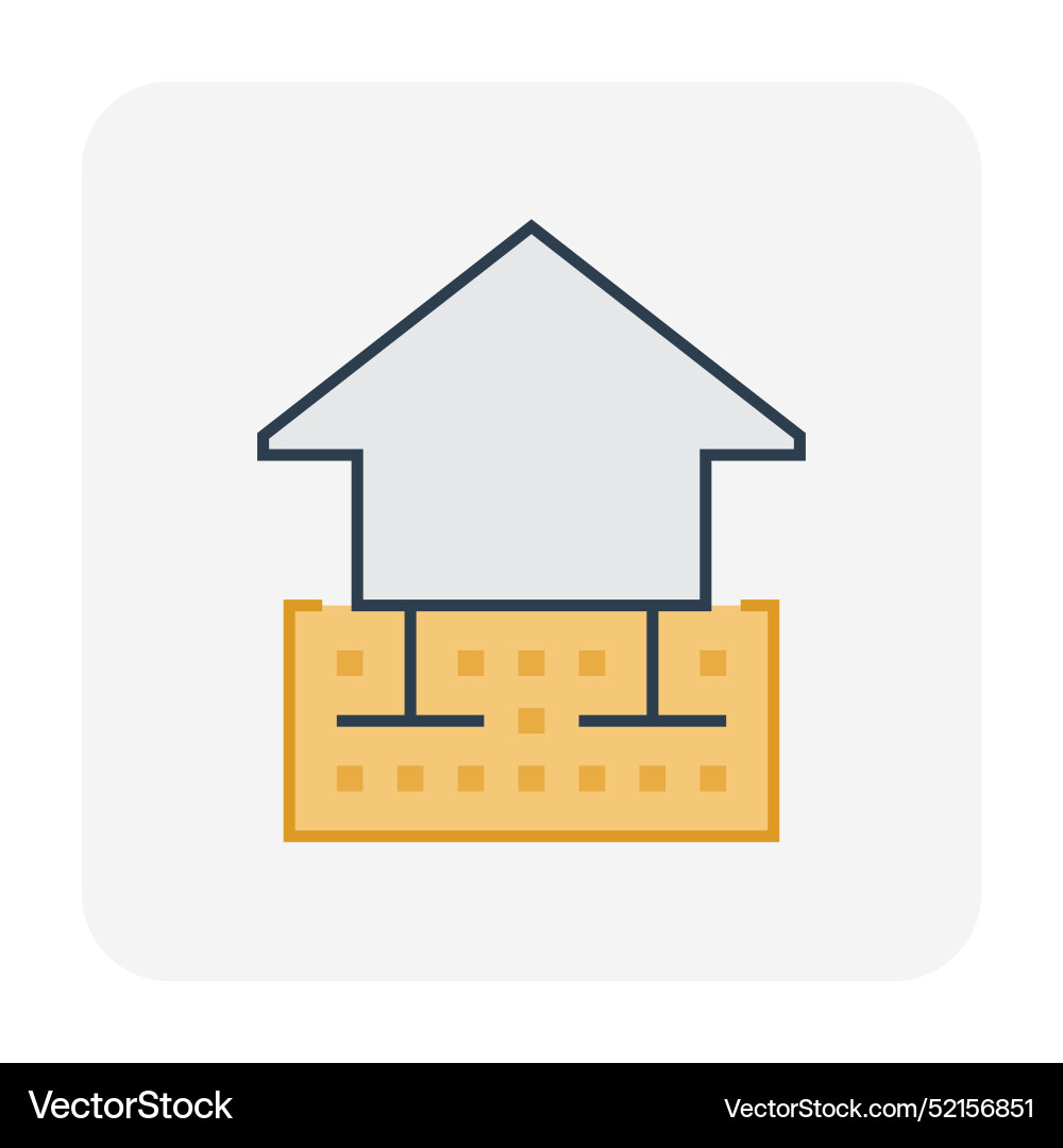 House building and foundation geotechnical House building and foundation geotechnical vector image
