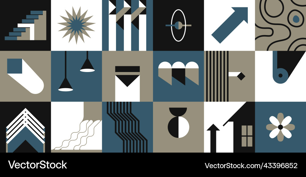 Abstract squares grid with lines geometric shape Abstract squares grid with lines geometric shape vector image