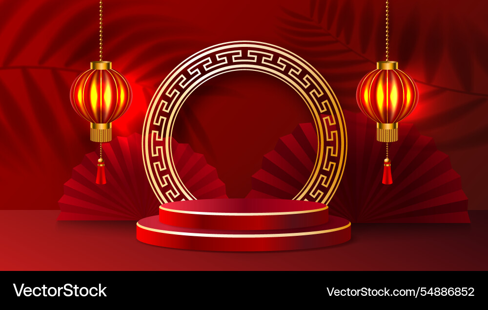Chinese new year festival poster light element Chinese new year festival poster light element vector image