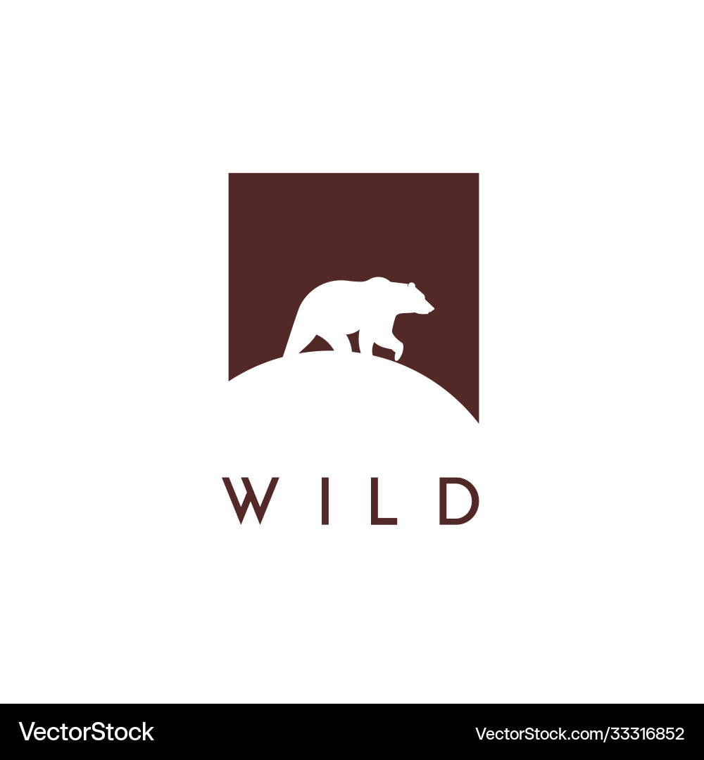 Cute Bear Logo Royalty Free Vector Image - VectorStock
