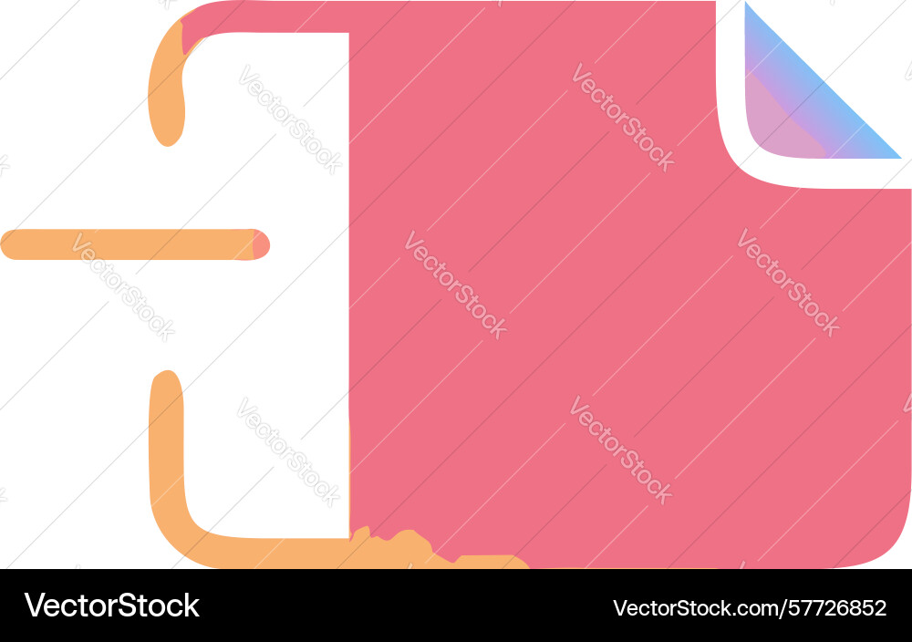 Document file icon with transfer arrow digital vector image