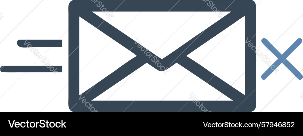 Email Error: Unavailable Message Vector Image