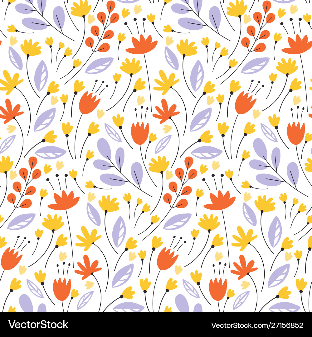 Floral Seamless Pattern vector image