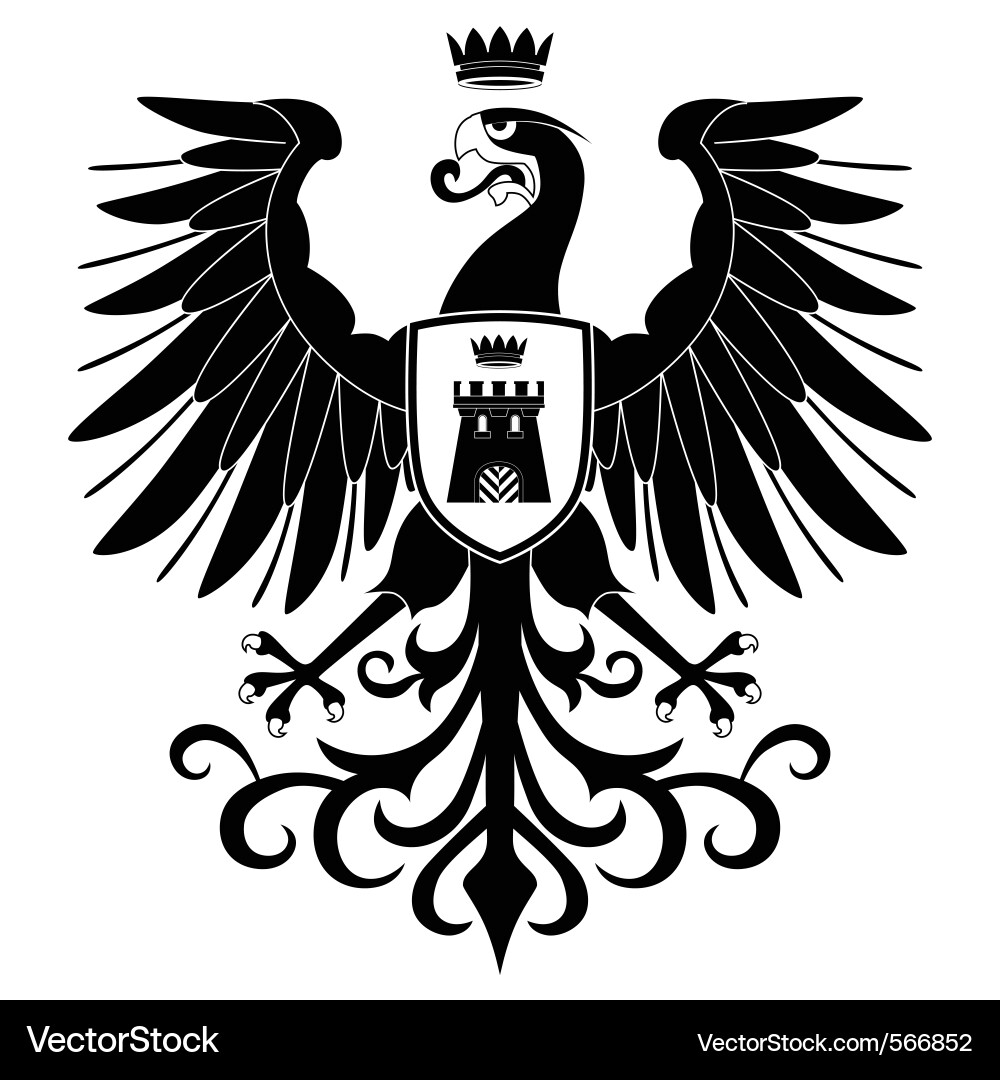 Heraldic Eagle Emblem Vector Image