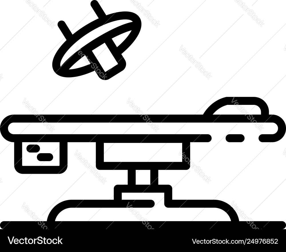 Operating Table Icon vector image