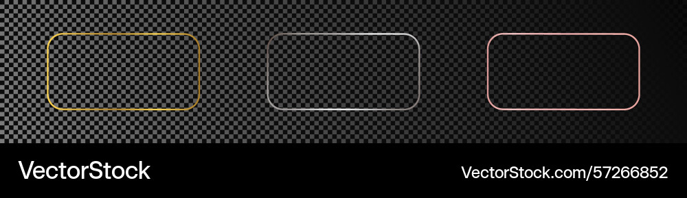 Set of three rounded rectangular frames Set of three rounded rectangular frames vector image