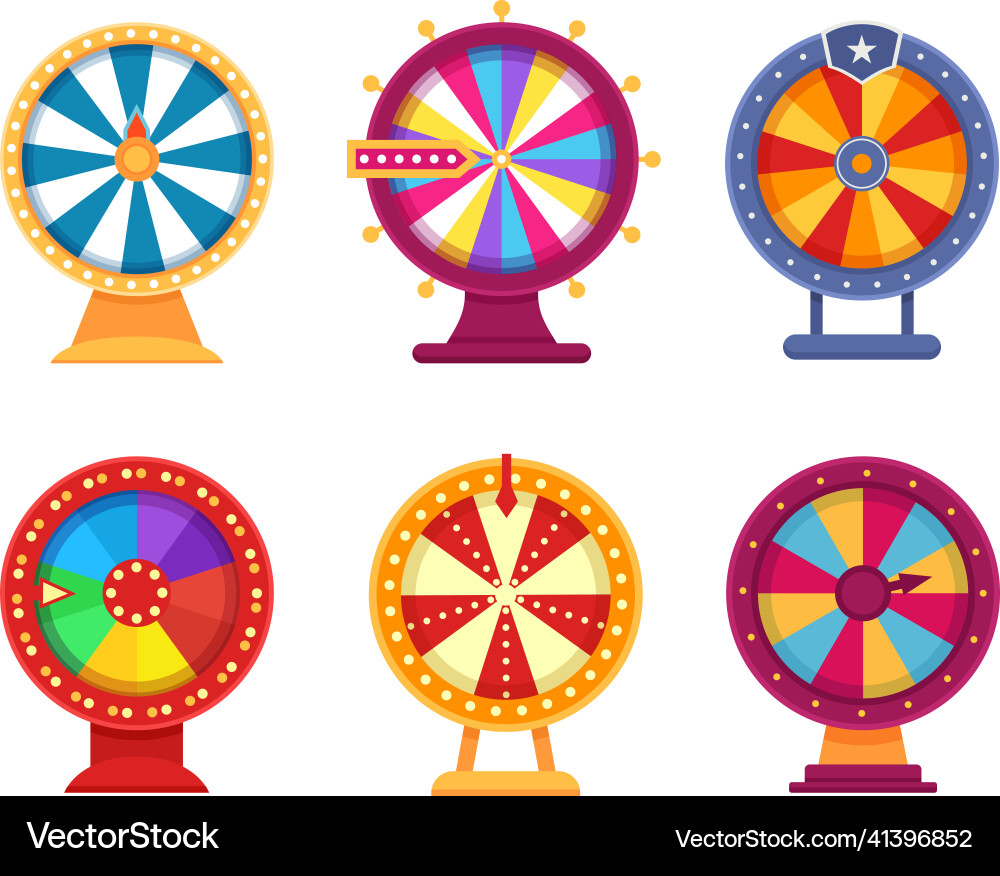 Spinning Roulette Wheel - Lottery Game Vector Image