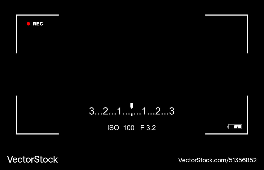 Video recording frame layout viewfinder camera Video recording frame layout viewfinder camera vector image