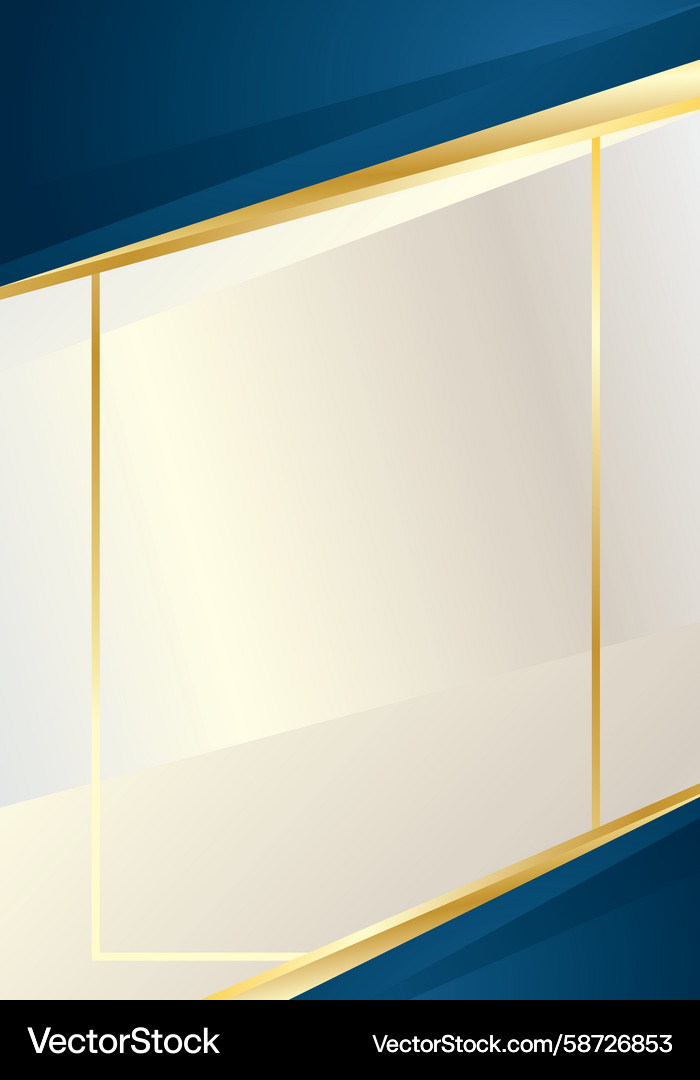 Blue color simple certificate template background Vector Image