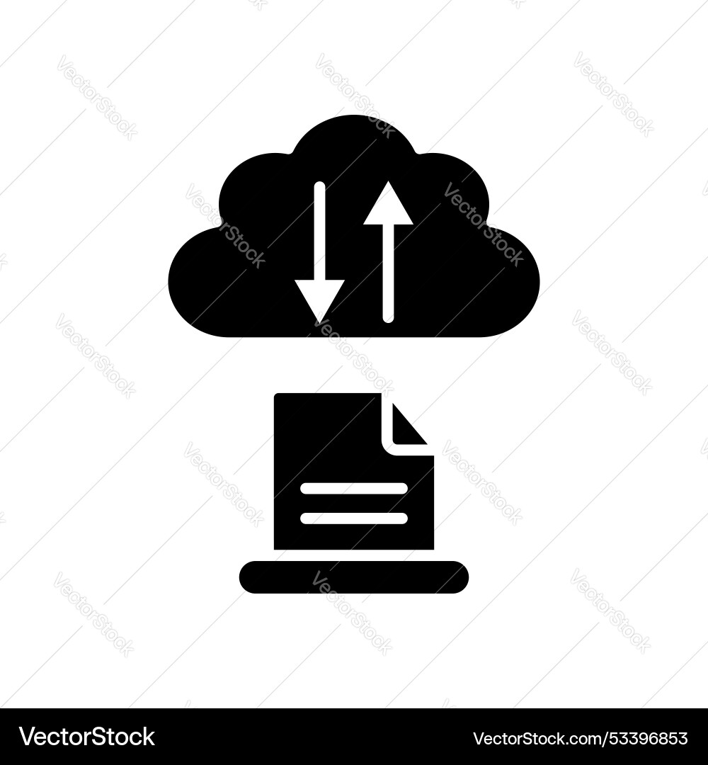 Cloud computing line icon isolated on white Vector Image