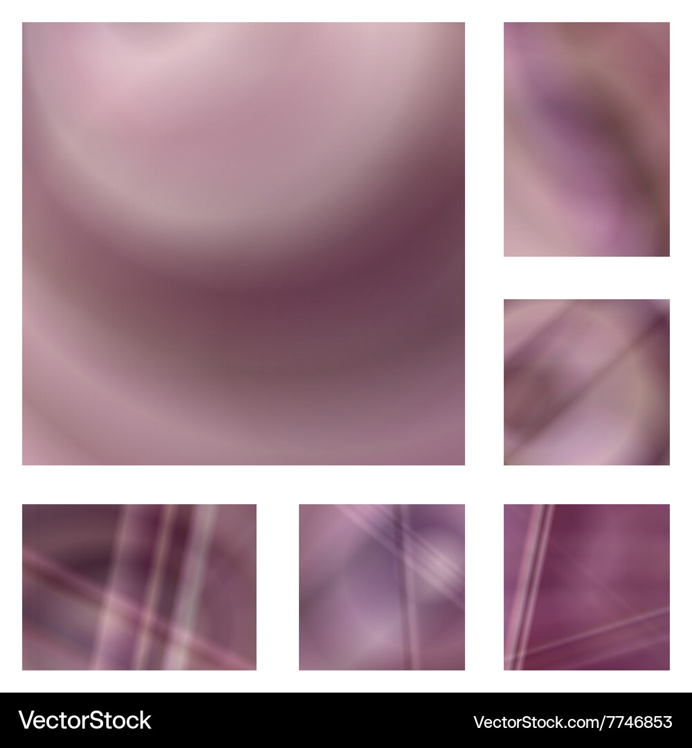 Mauve gradient abstract background design set Vector Image