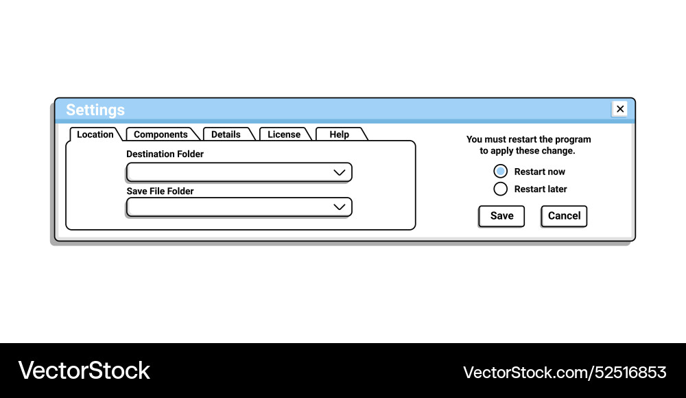 Old setting for computer in blue color retro user Vector Image