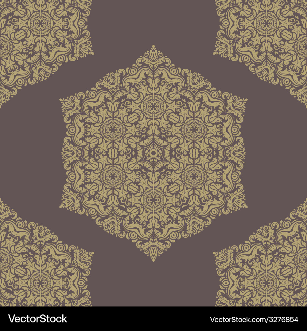 Damask Floral Seamless Pattern vector image