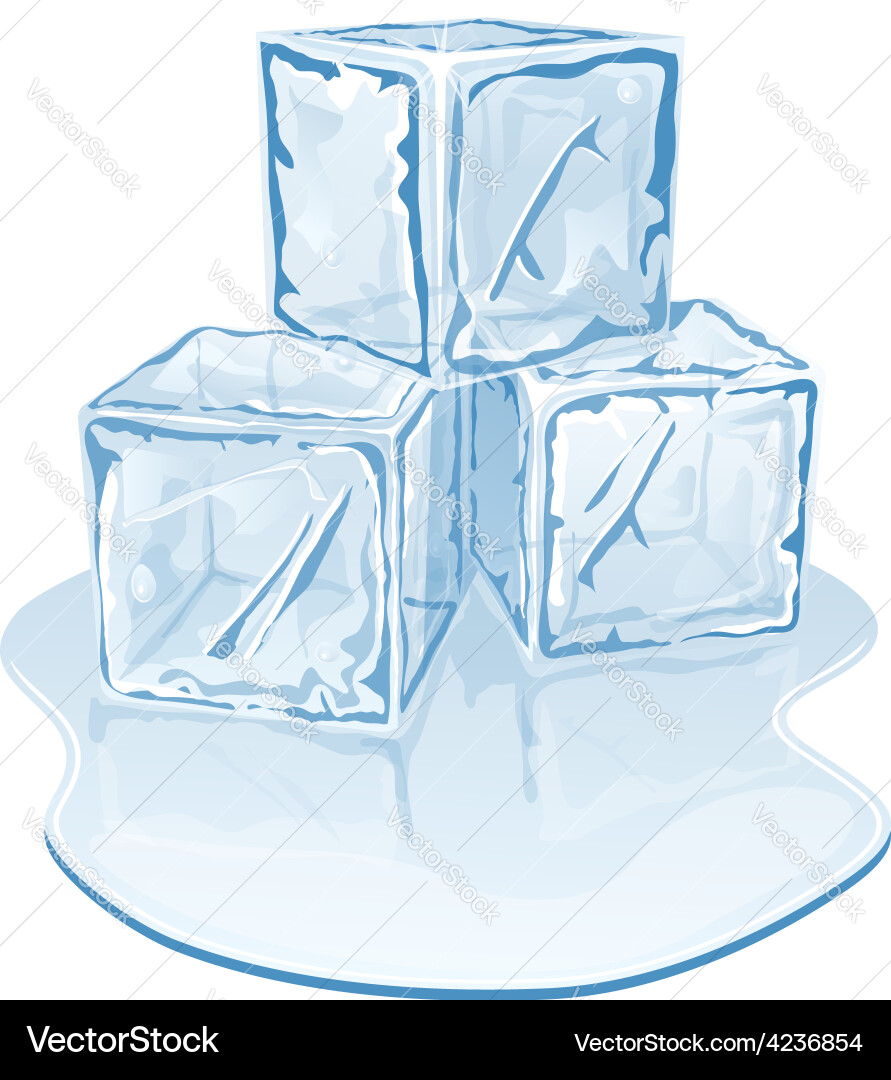 Ice cube pile Royalty Free Vector Image - VectorStock