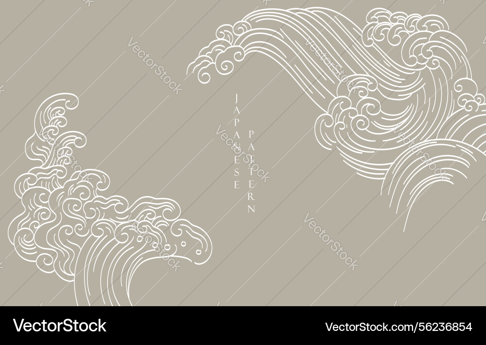 Japanese background with line pattern abstract Vector Image