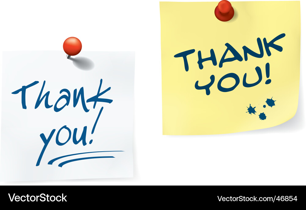 Thank You Notes Collection Vector Image