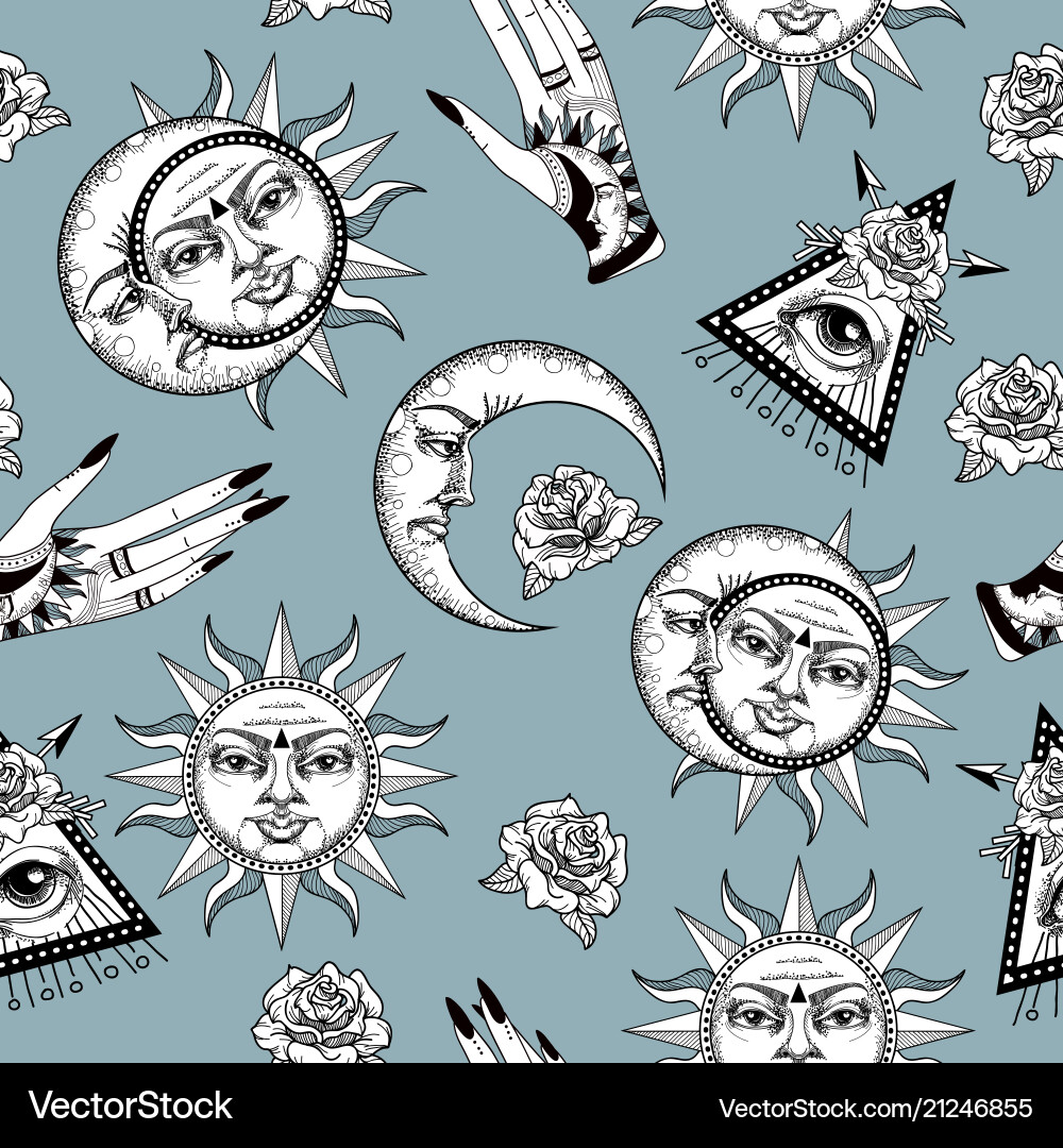 Celestial Alchemy Pattern vector image