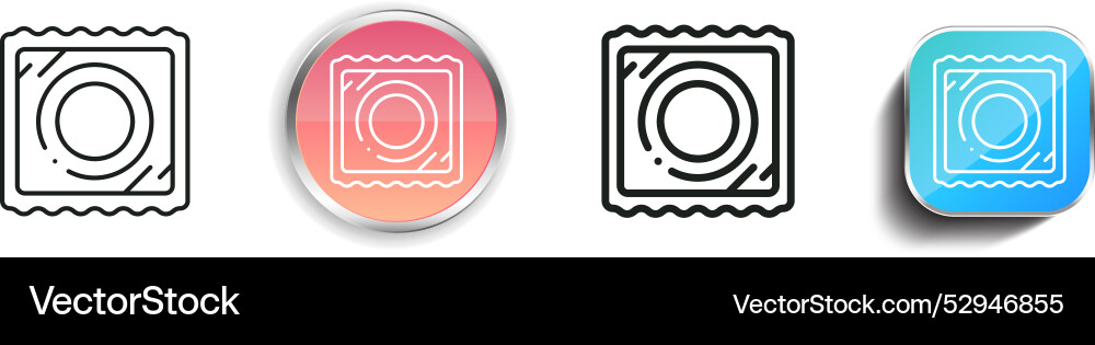 Condom icon thin linear regular and button style vector image