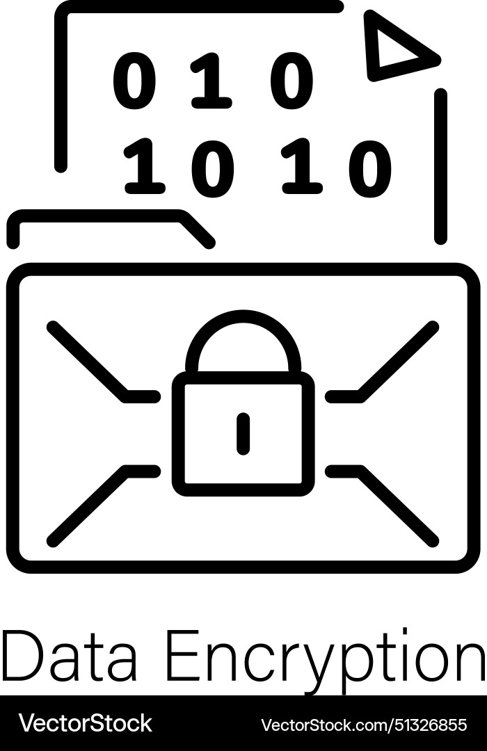 Data encryption Royalty Free Vector Image - VectorStock