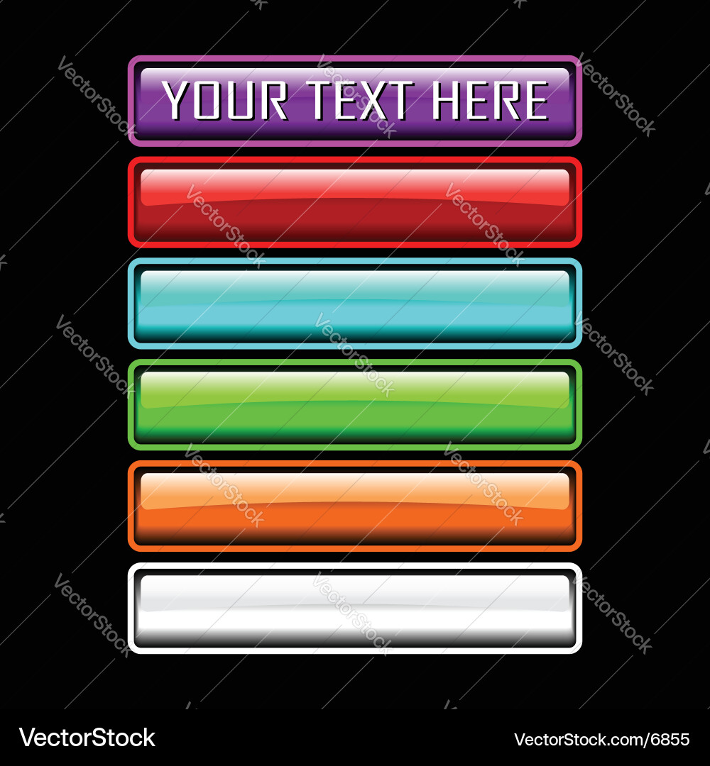 Glossy Button Collection vector image