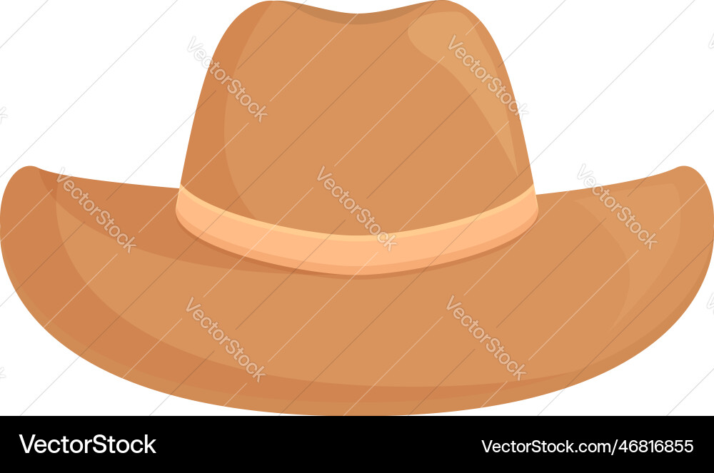 Leather cowboy hat icon cartoon western Leather cowboy hat icon cartoon western vector image