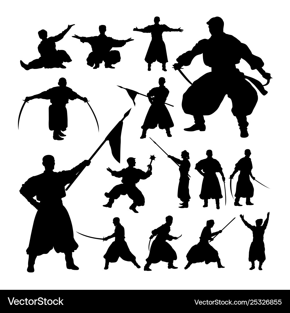 Male theatrical performance silhouettes vector image