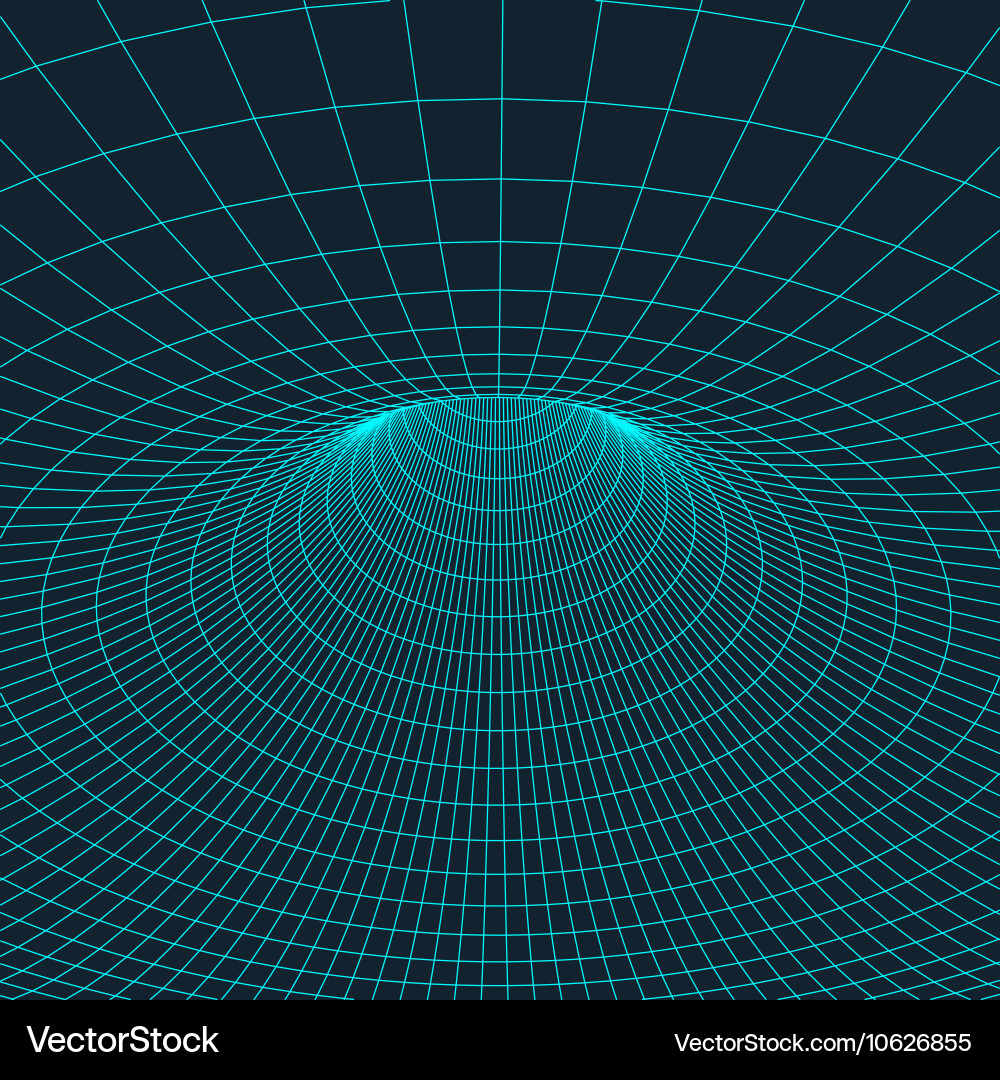 Wireframe torus with connected lines and dots Vector Image