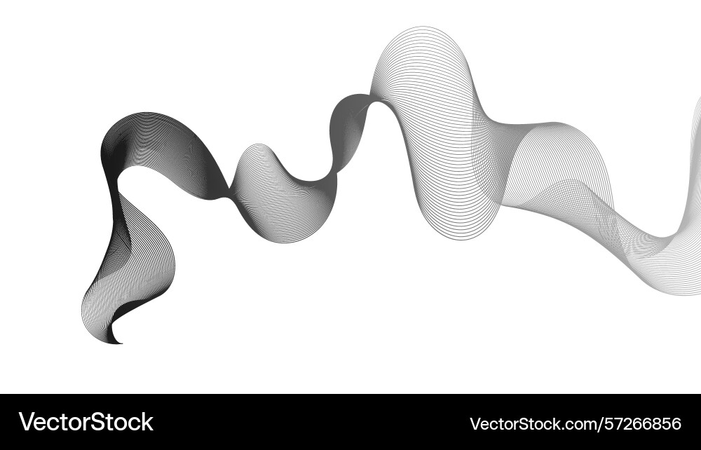 Abstract backdrop with grey wave gradient lines Vector Image