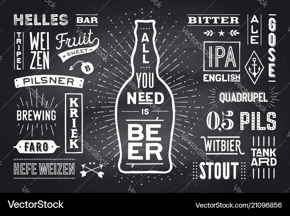 Alles was du brauchst ist Bier Vektorbild