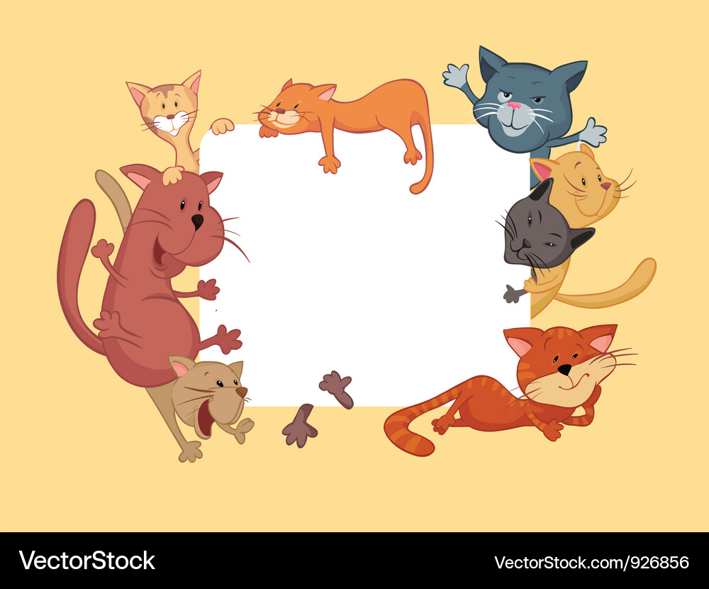 Cats in Frames Vector Image