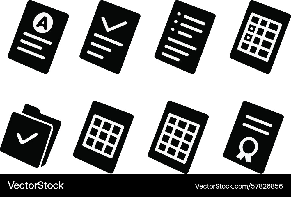 Collection of web icons representing various vector image
