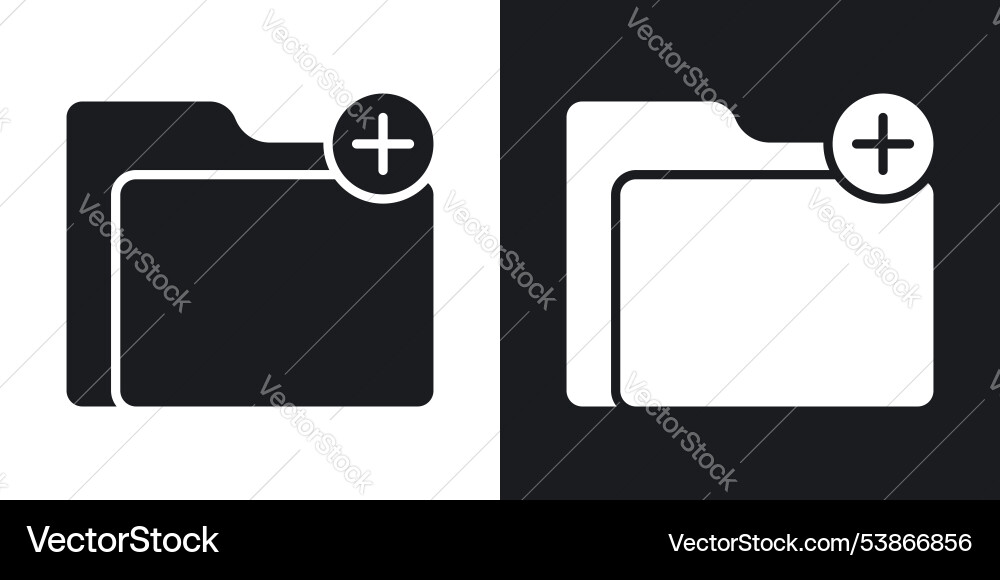 Create folder icon set vector image
