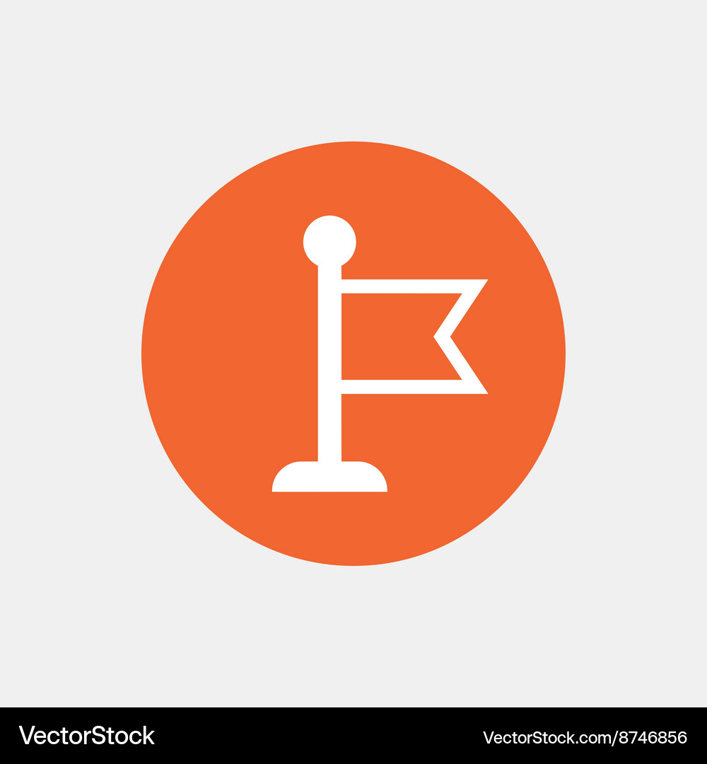 Flag pointer sign icon marker symbol Vector Image