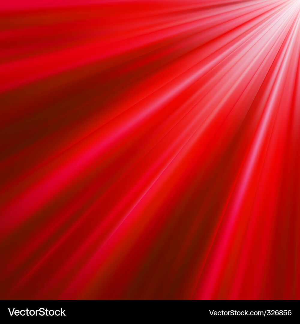 Luminous Red Rays Background Vector Image
