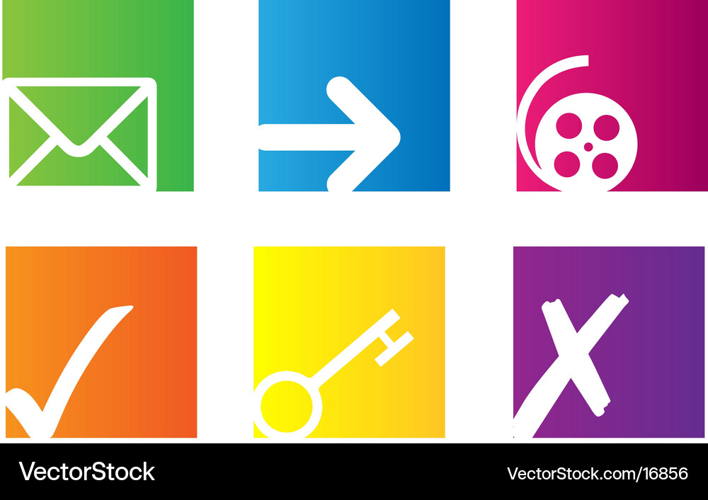 Modern Icon Set Vector Image