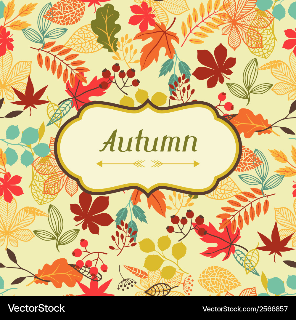 Autumn Leaf Pattern Background vector image