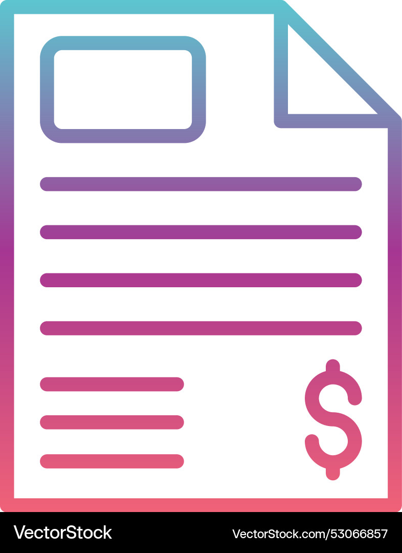 Documents line gradient design Vector Image